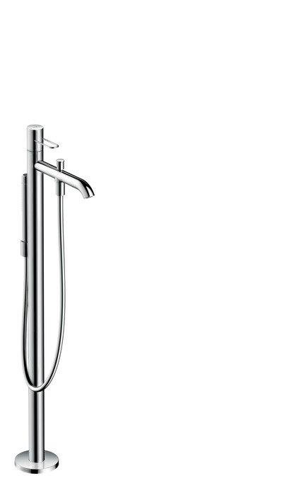 Змішувач для ванни Hansgrohe Axor Uno одноручний з дугоподібною ручкою, напівпідлоговий, хром