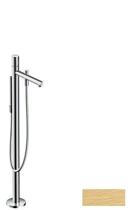 Змішувач для ванни, Hansgrohe Axor Uno одноручний, з ручкою zero, підлоговий, золотий оптичний, матовий
