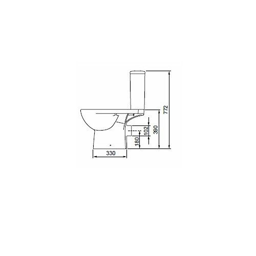 Унітаз-компакт підлоговий KOLO, STATUS 2395250UA, горизонтальний випуск, Бачок 3/6 л, нижнє підведення, Сидіння з