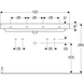 Умывальник Geberit Cersanit Geberit, Smyle Square 500.253.01.1, 120см, отверстие для смесителя слева и справа, перелив видимый, - 4