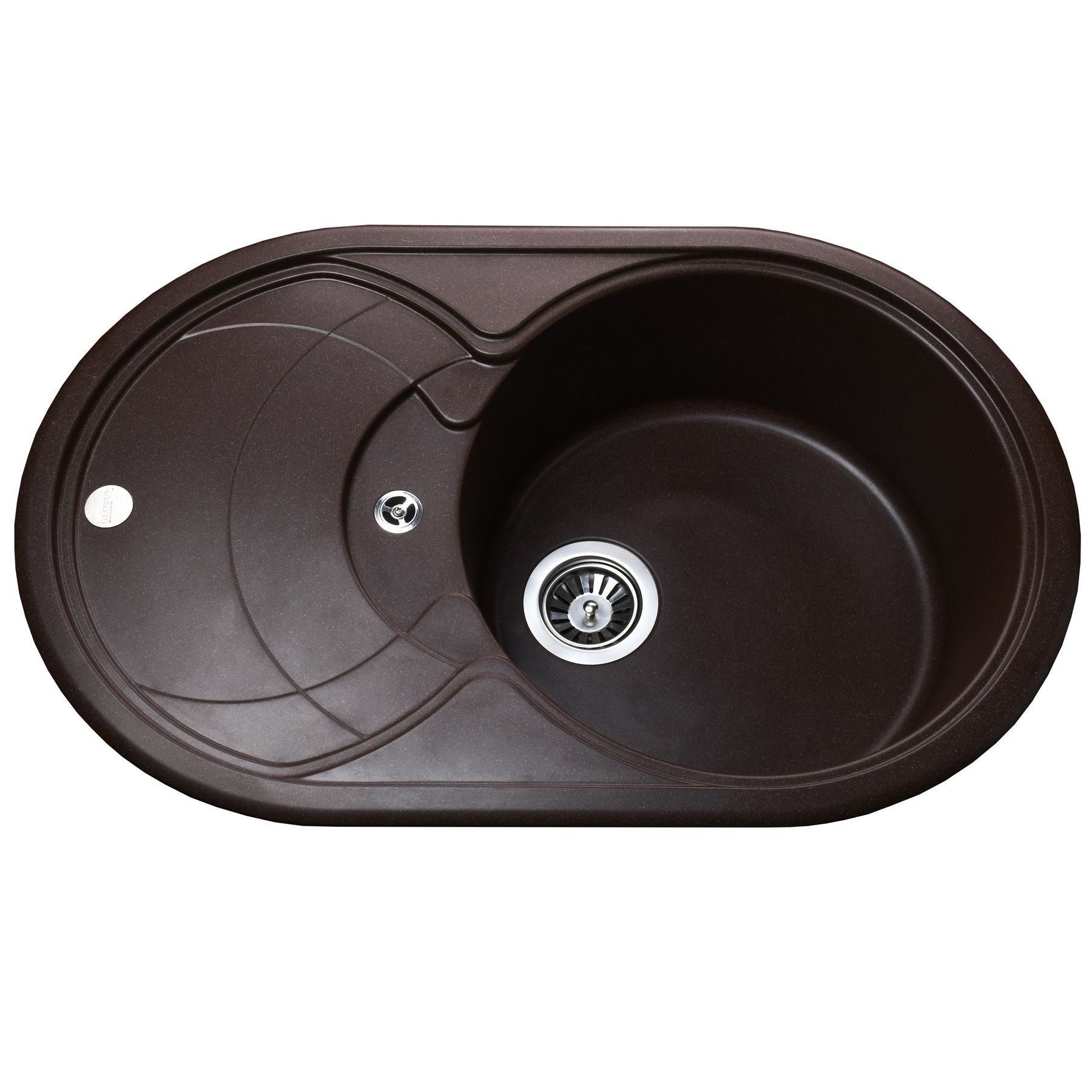 Гранітна мийка Globus Lux LUISE коричнева 780x500мм-А0006