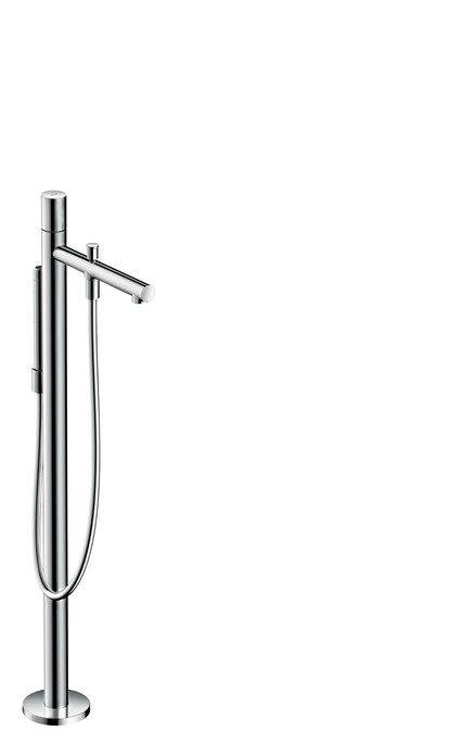 Змішувач для ванни, HANSGROHE Axor Uno одноручний, з ручкою zero, підлоговий, кольору хром