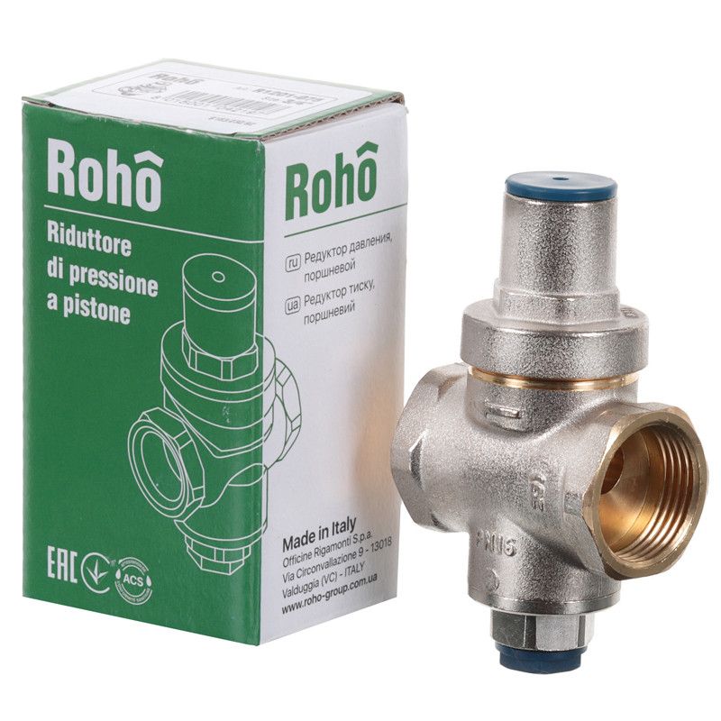 Редуктор тиску Roho R1201-075 - 3/4 ВВ, PN16 (1-5,5 бар) поршневий (RO0144)