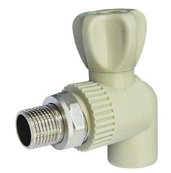 Кран радіаторний Hi-Therm кутовий 20*1/2 поліпропілен