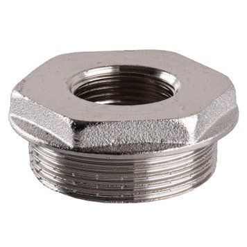 Футорка никелированная 1 1/2&Prime;НР х 3/4&Prime;ВР VA, штампованная А0753А(нк)