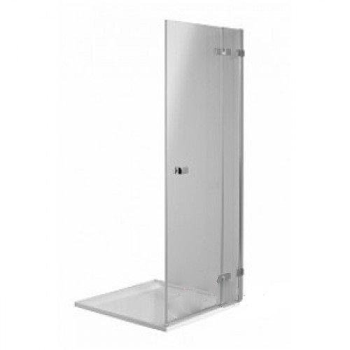 Двері розсувні Kolo NEXT 120 см, праві, закалене скло, хром/срібний блиск, Reflex