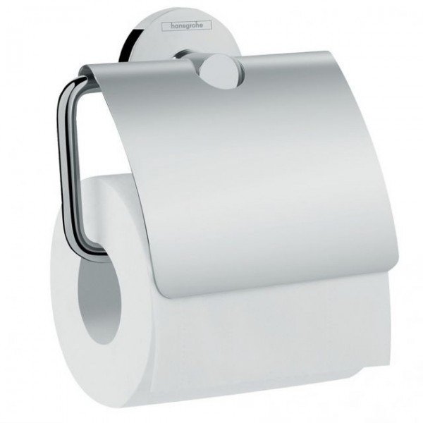 Держатель туалетной бумаги, с крышкой, хром Hansgrohe Logis