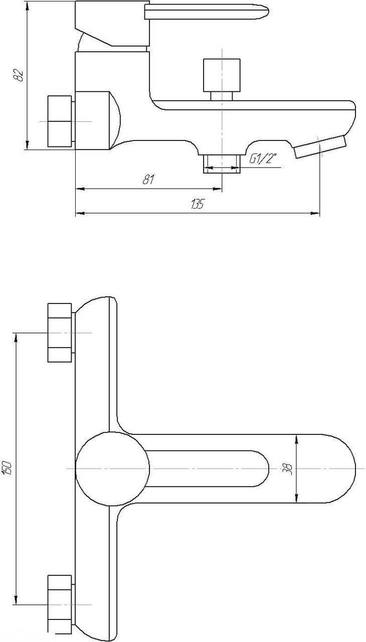 Змішувач для ванни TOPAZ CORSICA-TC 16101-H48, душовий комплект
