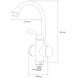 Кран-водонагреватель проточный S95 3.0Квт 0,4-5Бар для кухни Aquatica, гусак ухо на гайке (Lz-6B111W) - 2