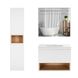 Комплект мебели для ванной Qtap Robin тумба с раковиной + зеркальный шкаф + пенал QT044RO42971 - 1