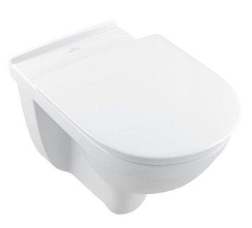 Унитаз Villeroy&Boch O.NOVO VITA 36*59,5 подвесной, Rimless, горизонтальный выпуск, белый альпин