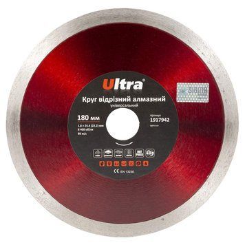 Круг Отрезной Алмазный Ultra, Универсальный &Oslash;180&times;25.4 (22.2)Мм