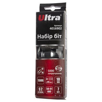 Набор Бит Torx 10Мм 7Шт S2 (Пласт Кейс) Ultra