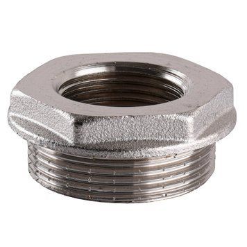 Футорка никелированная 1 1/2&Prime;НР х 1&Prime;ВР VA, штампованная А0714А(нк)
