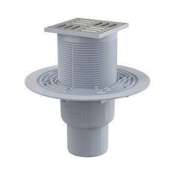 Сливной трап AlcaPlast 105x105/50/75мм с прямой подвод.