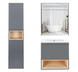 Комплект мебели для ванной Qtap Robin тумба с раковиной + зеркальный шкаф + пенал QT044RO42972 - 1