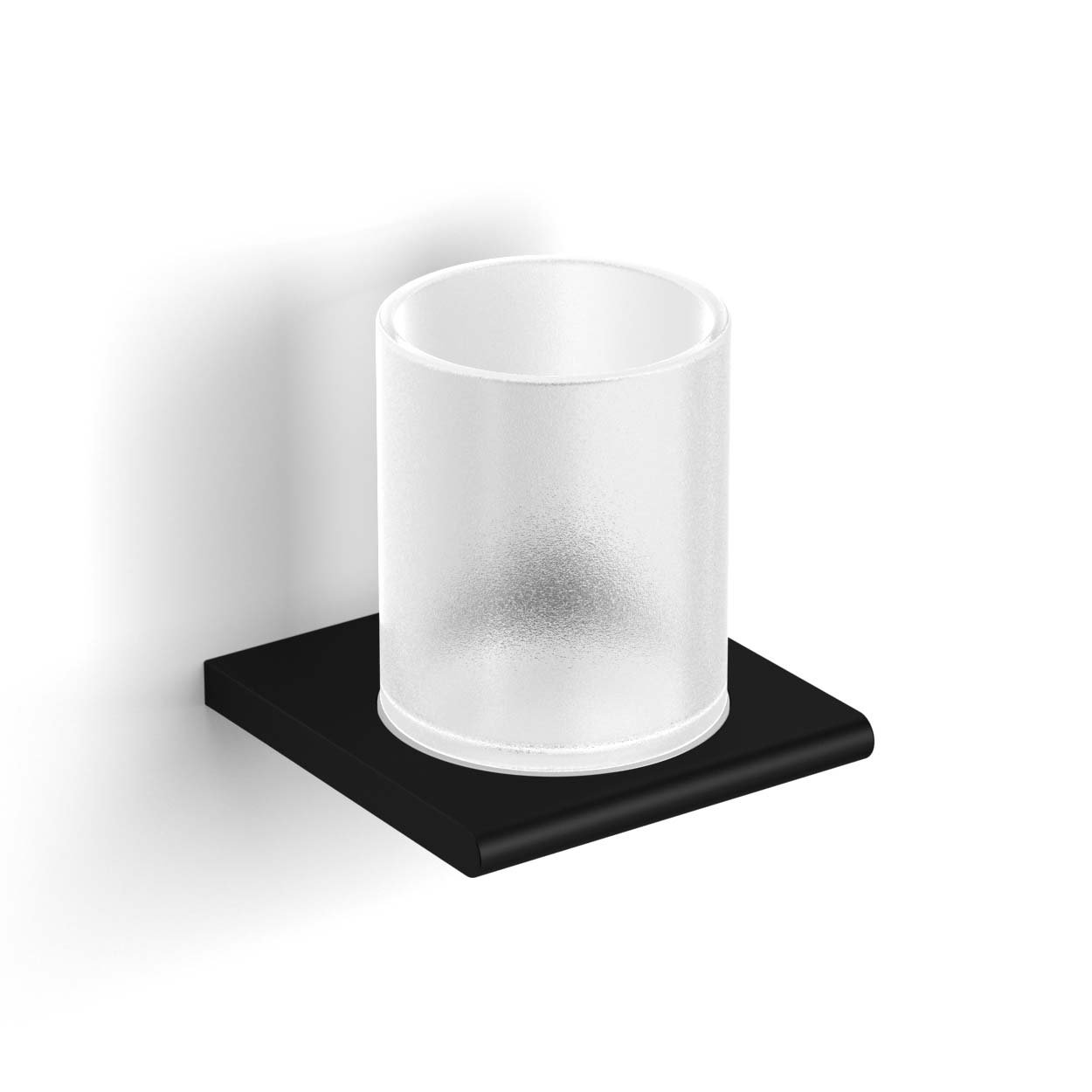 Склянка з тримачем SLIM black 2138011A-BP, чорний матовий