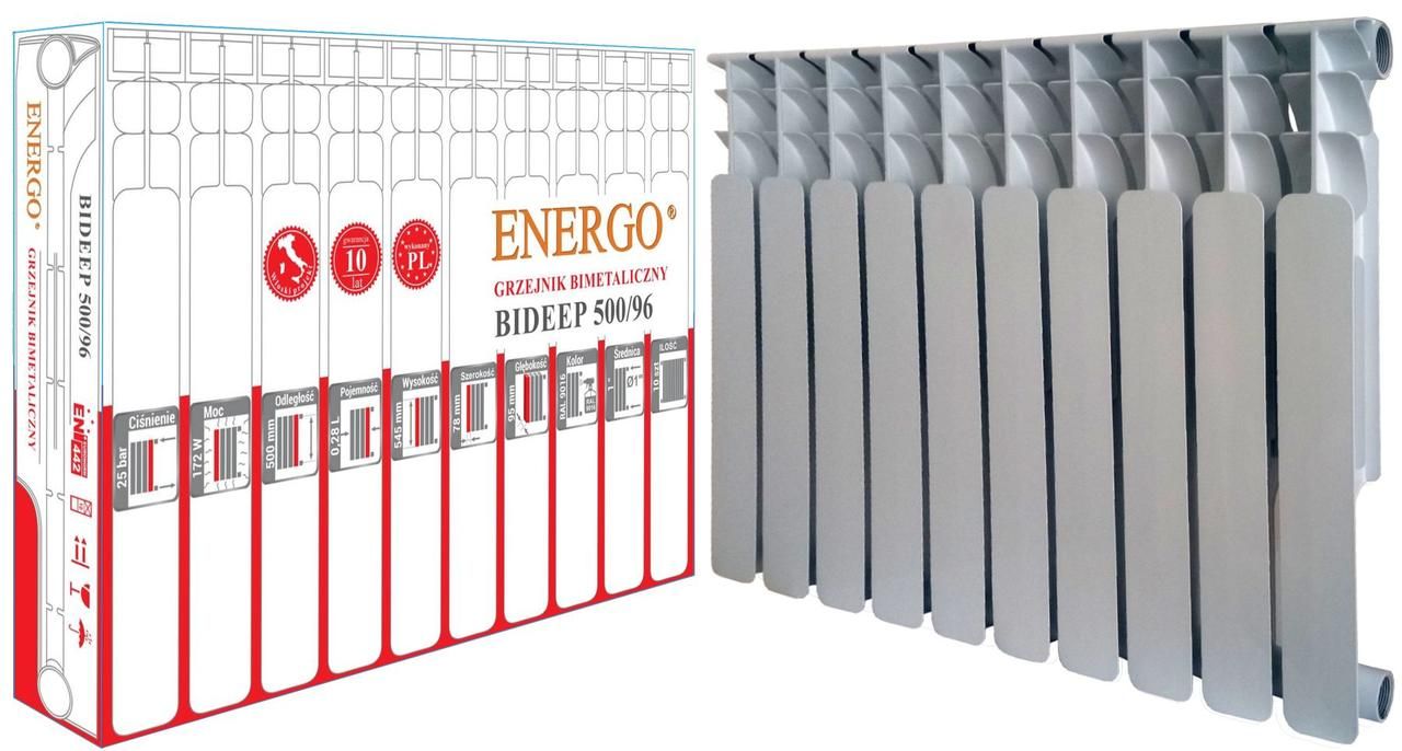 Радіатор біметалевий секційний ENERGO BIDEEP 500/96 (кратно 10)