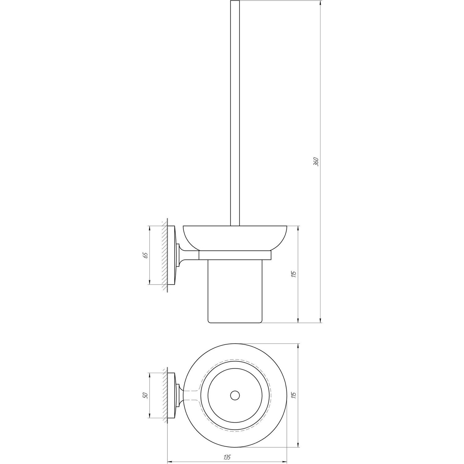 Ёршик для унитаза Perfect sanitary appliances Globus Lux RM 1901