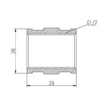 Муфта SD Forte 1/2" ВВ хром