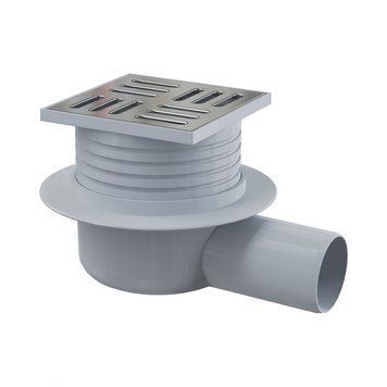 Сливной трап AlcaPlast 105x105/50мм с бок. подвод.