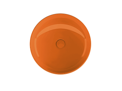 Умивальник круглий VOLLE 43*43*10,5 см, помаранчевий