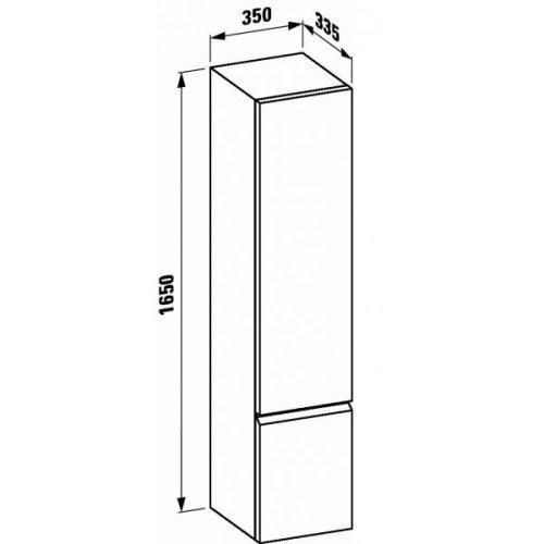 Пенал 165*35см, Laufen PRO S петли справа (цвет венге)