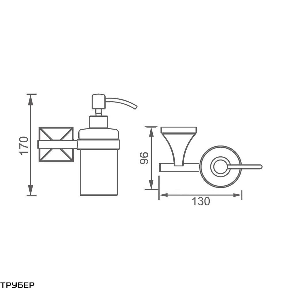 Дозатор жидкого мыла DEVIT 6030151 CLASSIC Soap dispenser + holder