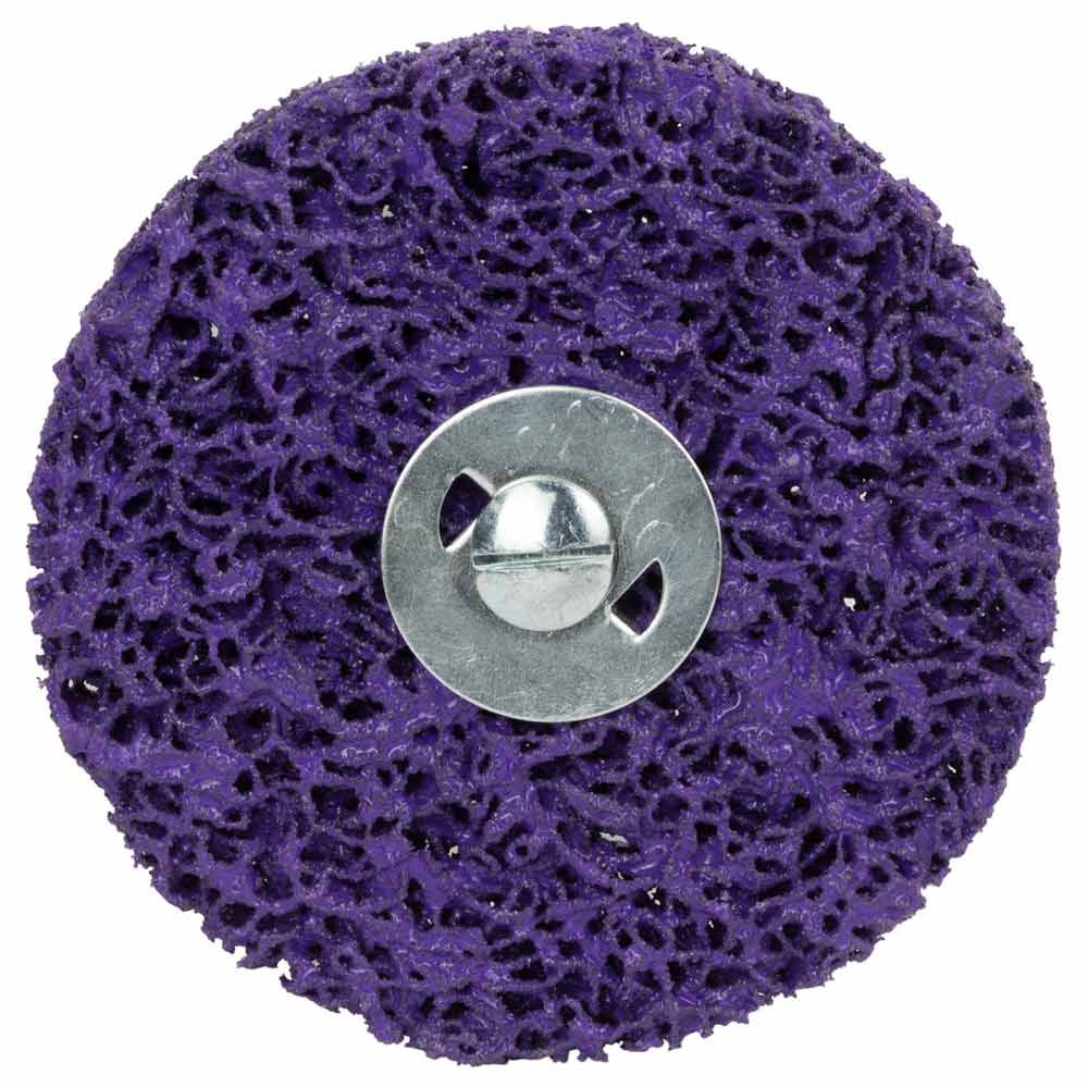 Круг Зачистной Из Нетканого Абразива (Коралл) Ø100Мм С Держателем Фиолетовый Жесткий
