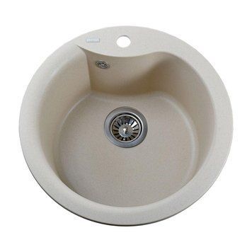 Гранитная мойка Globus Lux ORTA слоновая кость 485