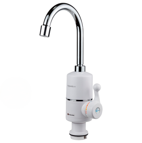 Кран-водонагреватель проточный S97 3.0Квт 0,4-5Бар для кухни Aquatica, гусак ухо на гайке (Nz-6B112W)