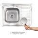 Кухонна мийка Lidz 6080-L Satin 0,8 мм (LIDZ6080LSAT8) - 2