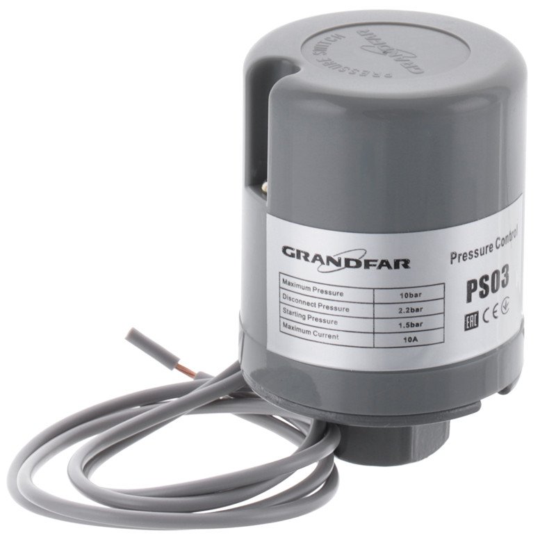 Реле включення GRANDFAR PS03 для насосних станцій підвищ тиску GRANDFAR AWZB (GF1163)