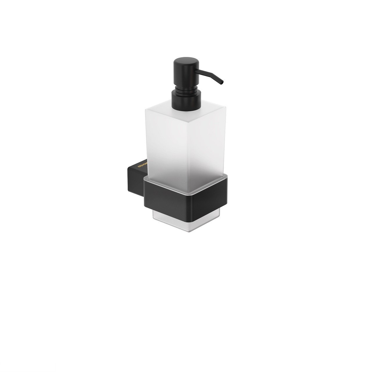 Дозатор жидкого мыла, Genwec GW05 59 04 03 Pompei нержавеющая сталь, стекло сатин / черный мат.