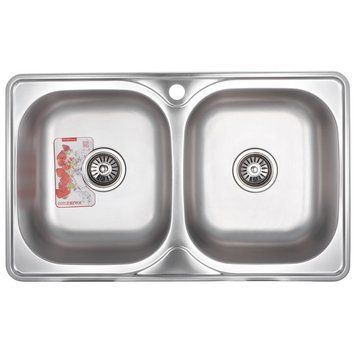 Мойка кухонная ZERIX Z7848D-08-180E DOUBLE (SATIN) (ZS0578)