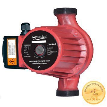Насос циркуляционный 0.5Квт Hmax 12М Qmax 190Л/Мин &Oslash;2" 220Мм Aquatica + Гайки &Oslash;1&frac14;"