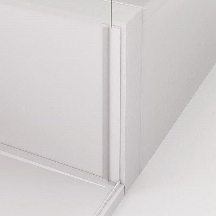 боковая стенка, 900 мм, стекло прозрачное, профиль белый матовый Sanswiss CAST0900907 WhiteLine CADURA