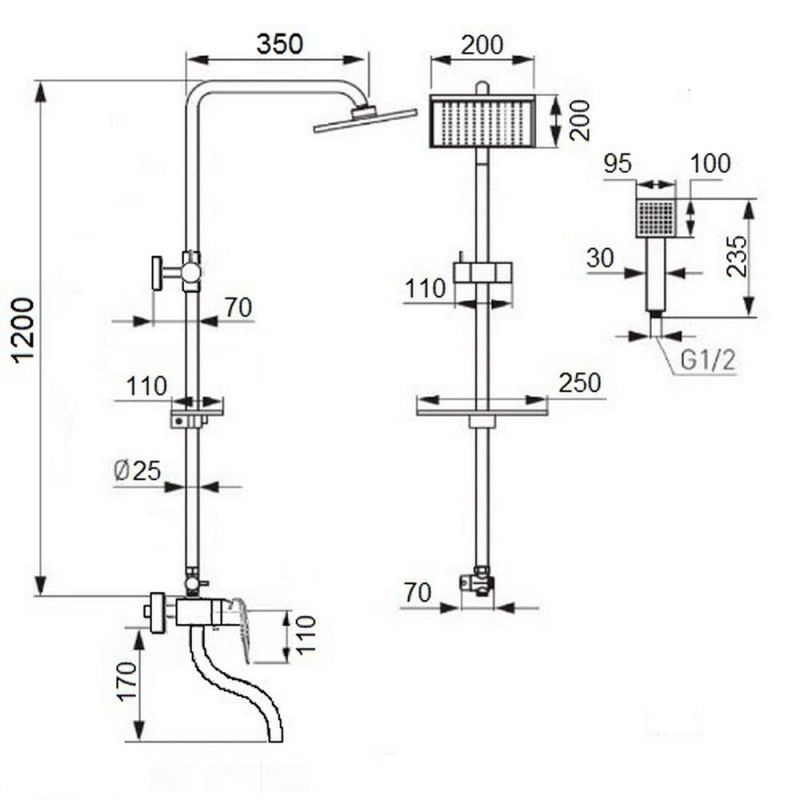 Душова система Q-tap CRM 1005