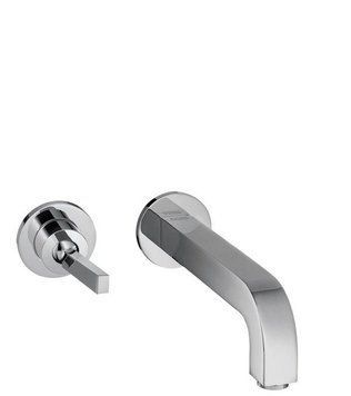 Смеситель для раковины, Hansgrohe Axor Citterio однорычажный, настенный скытый монтаж, матовый хром