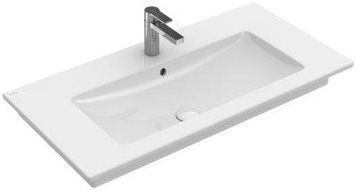 Умывальник Villeroy&Boch VENTICELLO 80*50см на тумбу, для 3-х позиц.смесителя, центр.отв. выбито, перелив, белый альпин