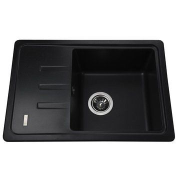 Гранитная мойка Globus Lux MONO черный 620х435