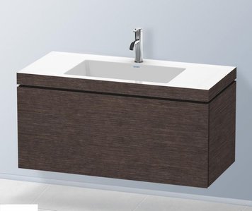 Тумба Duravit 100*48см, с раковиной, VERO AIR без перелива, с 1м отверстием под смеситель, цвет дуб тёмный брашированный (72)