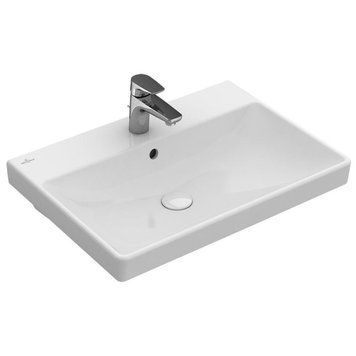 Умывальник Villeroy&Boch AVENTO 60*47см, с выбитым центральным отв. под смеситель, с переливом, белый альпин С+