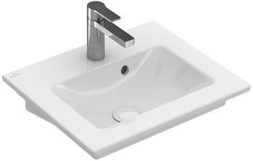 Умывальник Villeroy&Boch VENTICELLO 50*42см, компактный, для 1-поз.смесителя, с переливом, цвет белый альпин