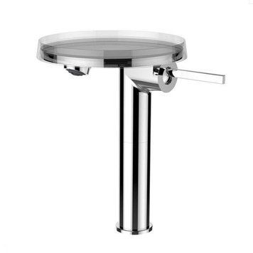 KARTELL високий змішувач для умивальника, одноручний, без донного клапана, у комплекті з 1-ю пластиковою поличкою