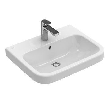 Умивальник Villeroy&Boch ARCHITECTURA 60*47см для 3-позиц. змішувача, центральне отвір вибито, з переливом, White Alpin